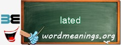WordMeaning blackboard for lated